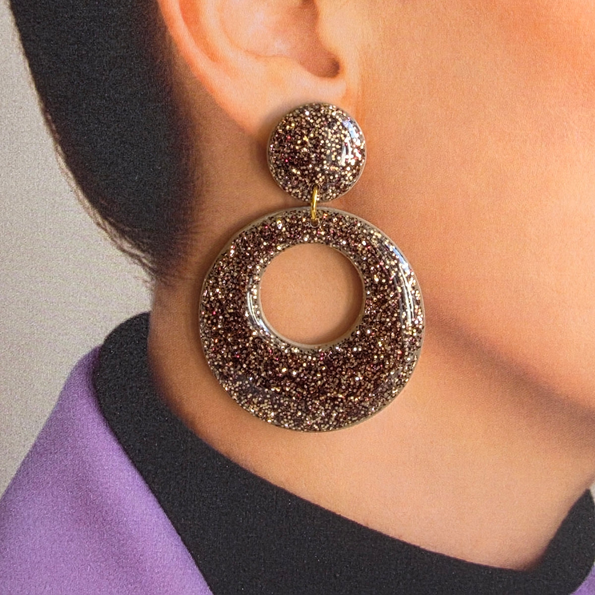Statement Oorbellen Bronze Stardust