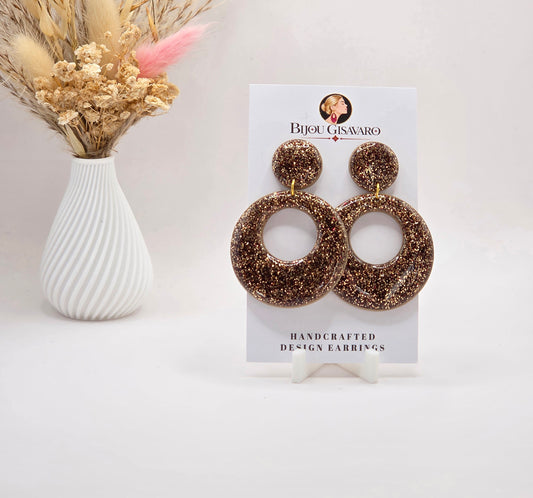 Statement Oorbellen Bronze Stardust