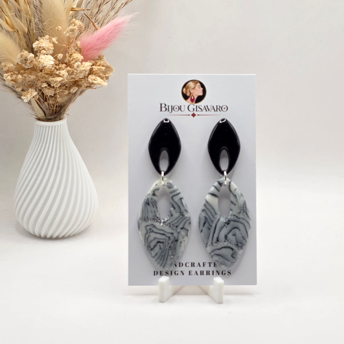 Statement Oorbellen Marble Mist