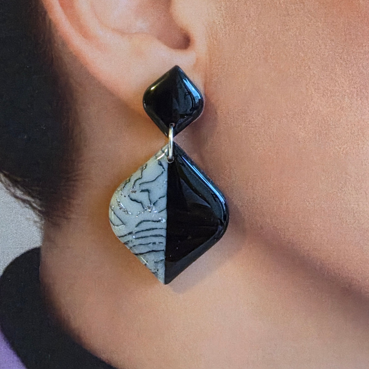 Statement Oorbellen Black Elegance
