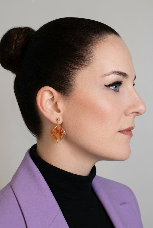 Statement Oorbellen Sunset Marble