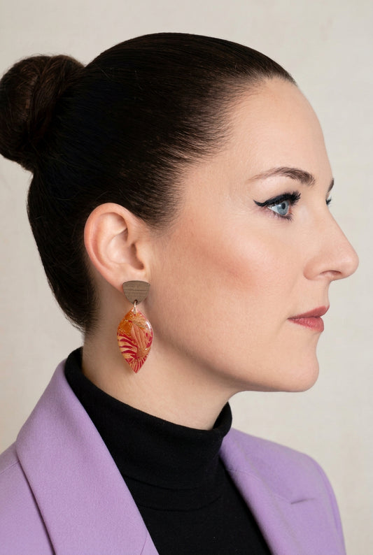 Statement Oorbellen Peach Blossom