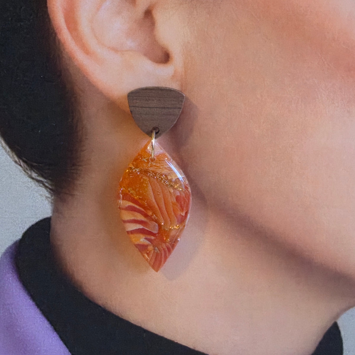 Statement Oorbellen Peach Blossom