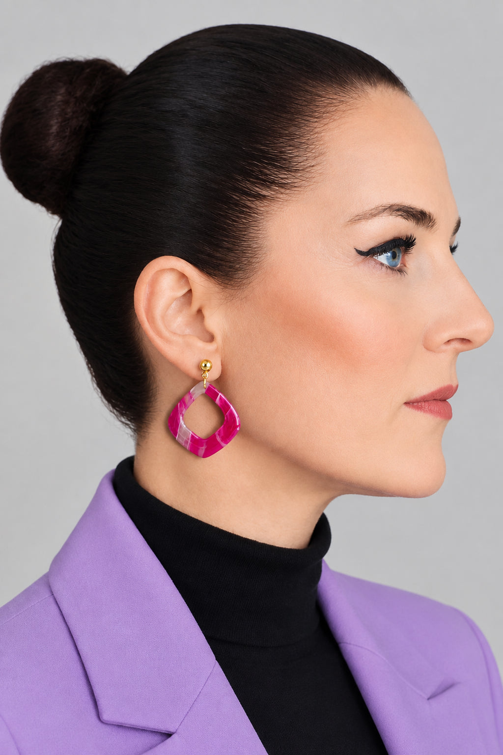 Statement Oorbellen Pink Gold Twist