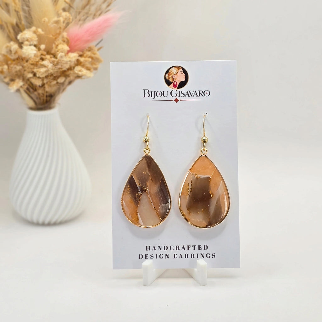 Statement Oorbellen Mocha Gold Drop