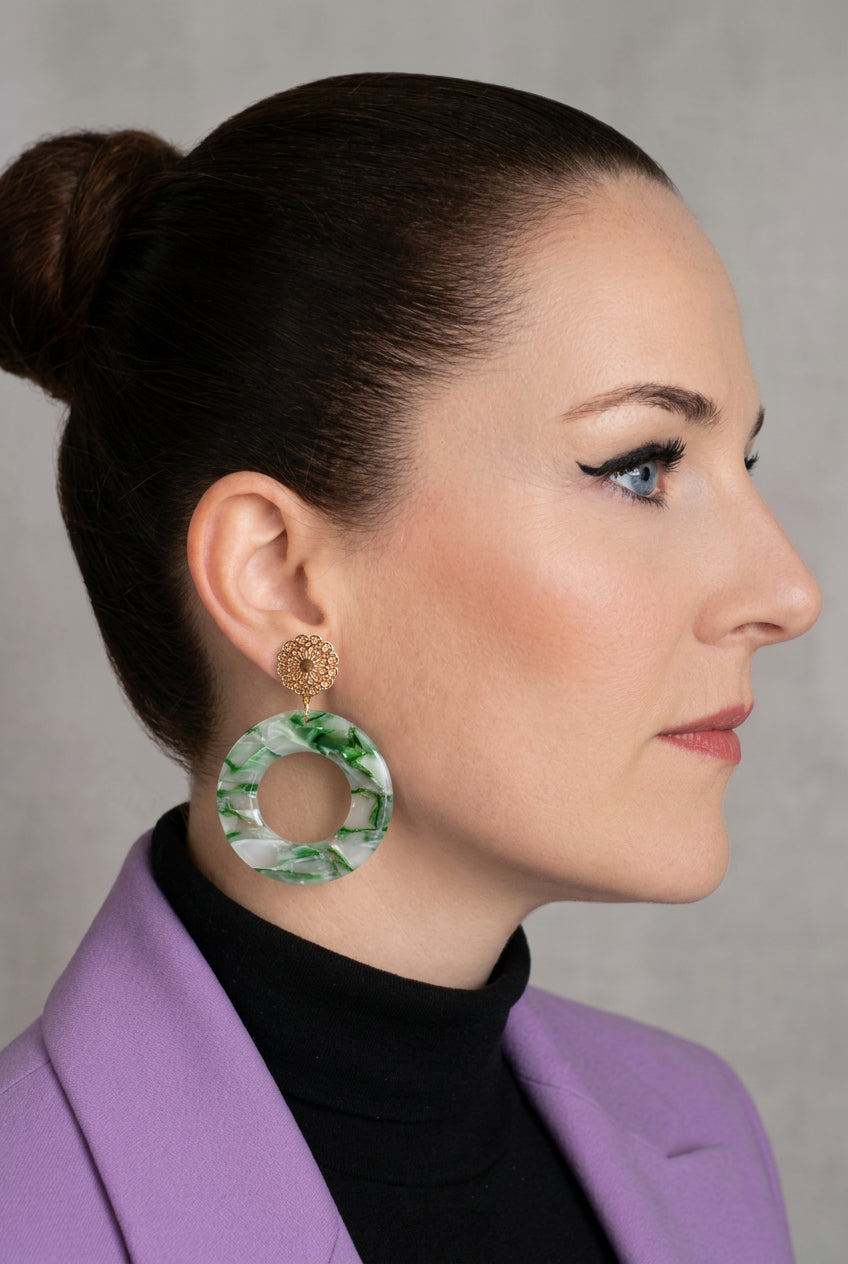 Statement Oorbellen Flora Verde
