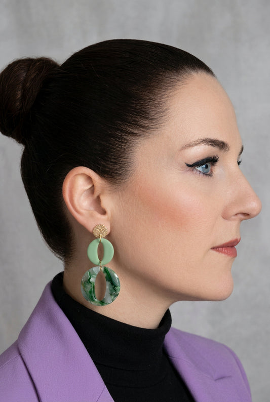Statement Oorbellen Duo Verde