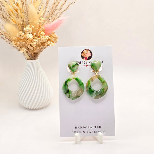Statement Oorbellen Goccia Verde