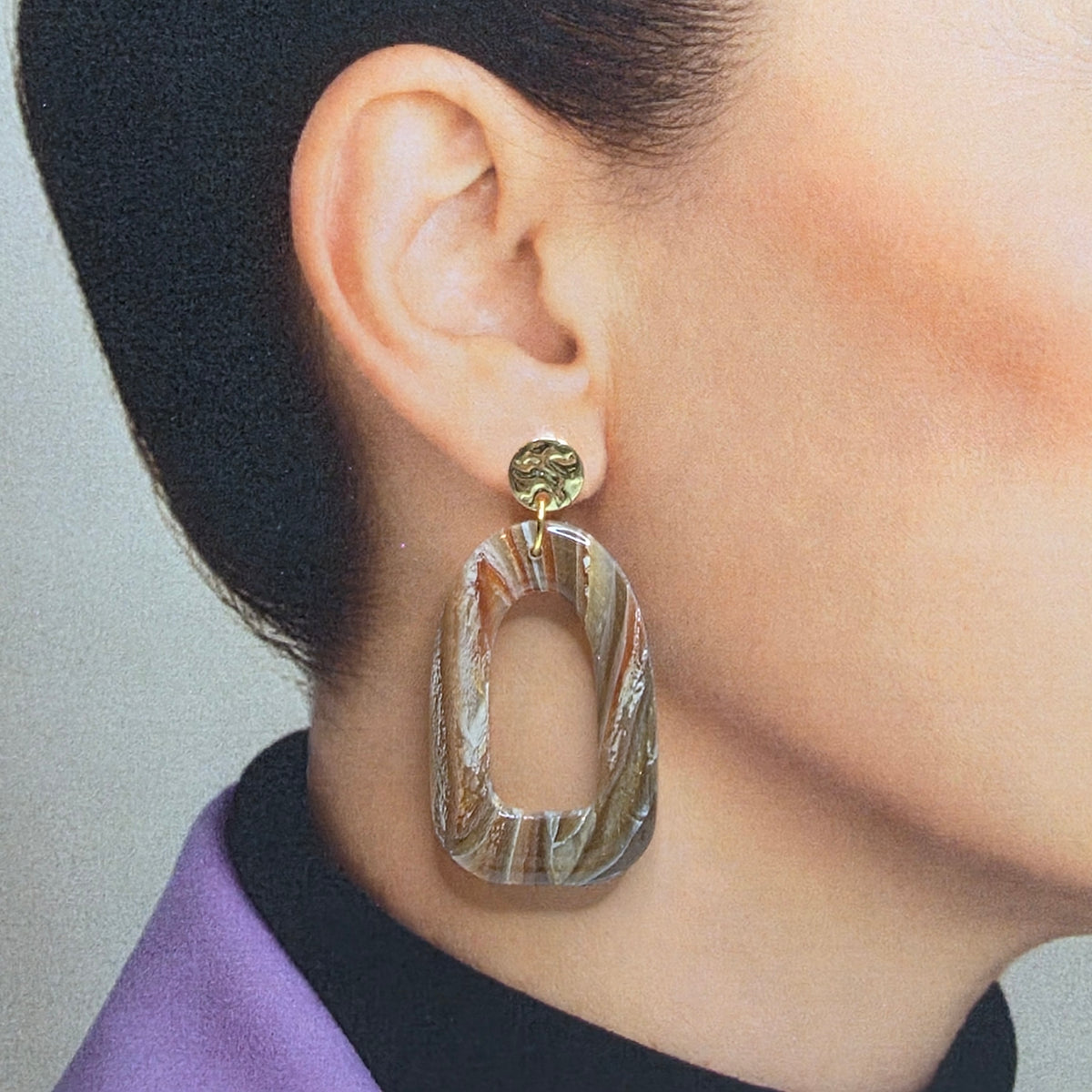 Statement Oorbellen Amber Glow