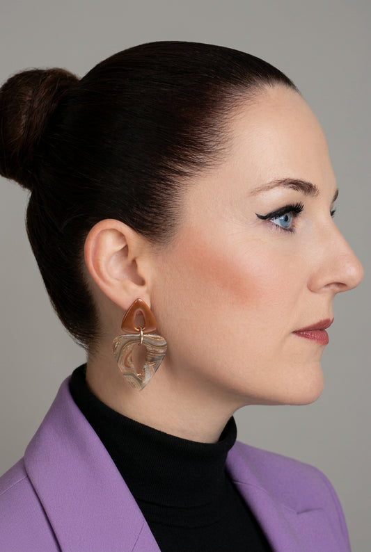 Statement Oorbellen Amber Flame