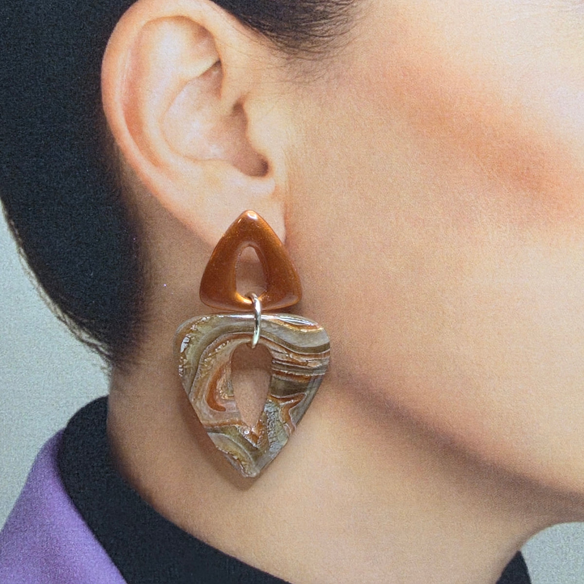 Statement Oorbellen Amber Flame