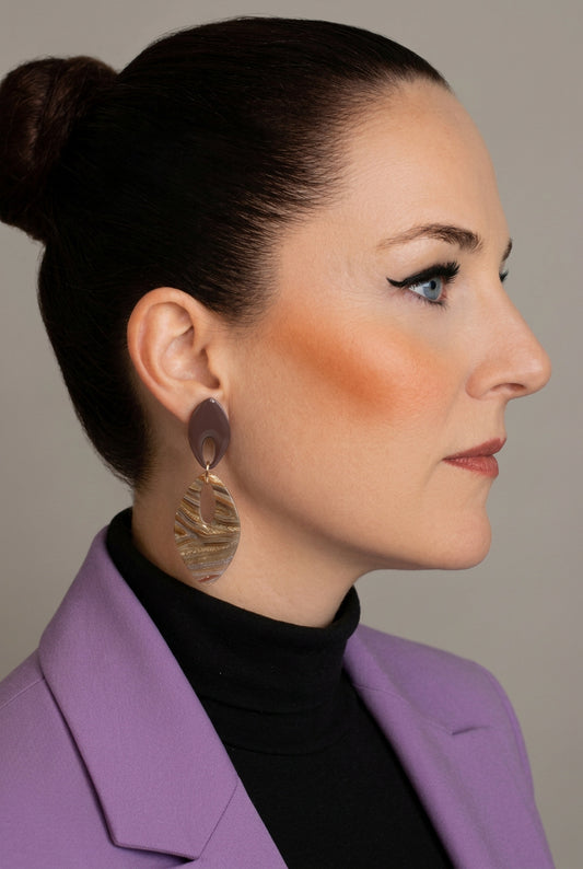 Statement Oorbellen Amber Elegance