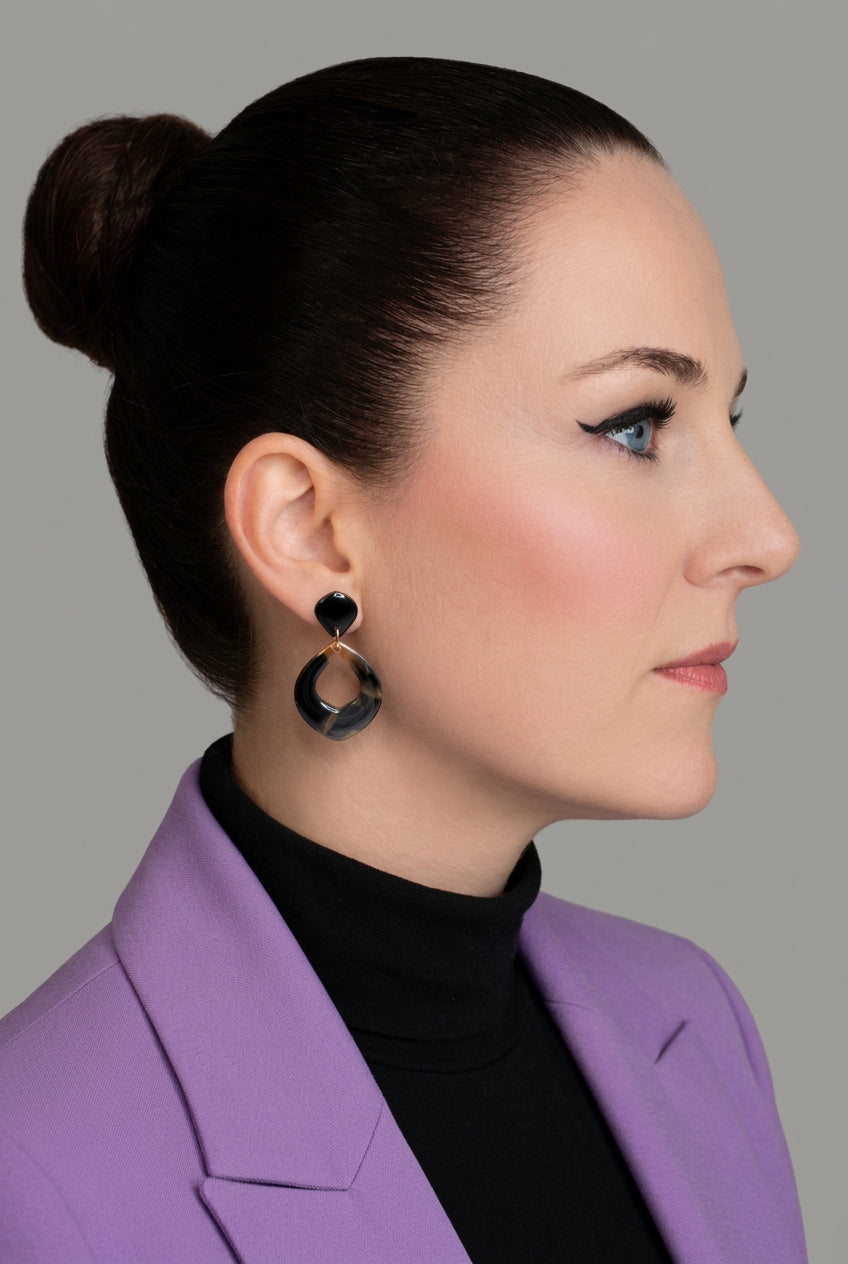 Statement Oorbellen Amber Noir