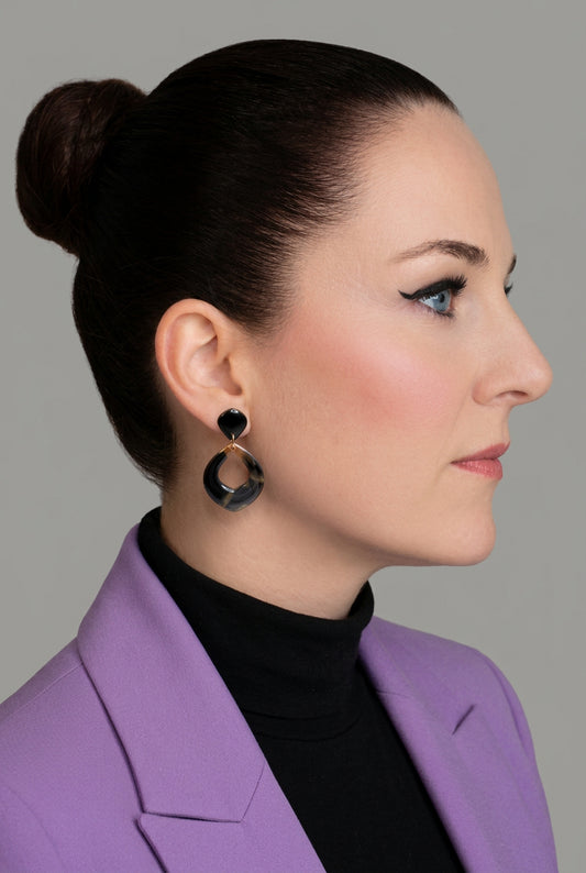 Statement Oorbellen Amber Noir