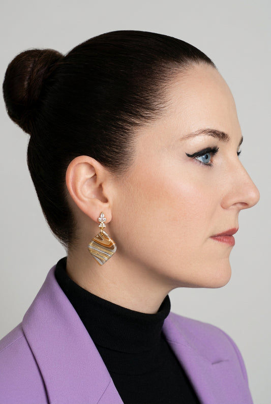Statement Oorbellen Amber Swirl