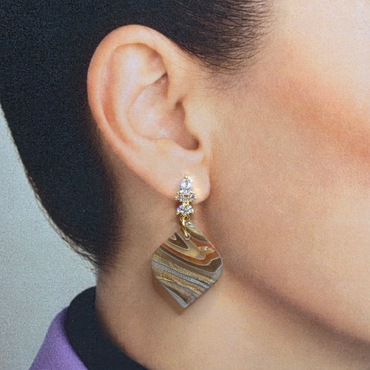 Statement Oorbellen Amber Swirl