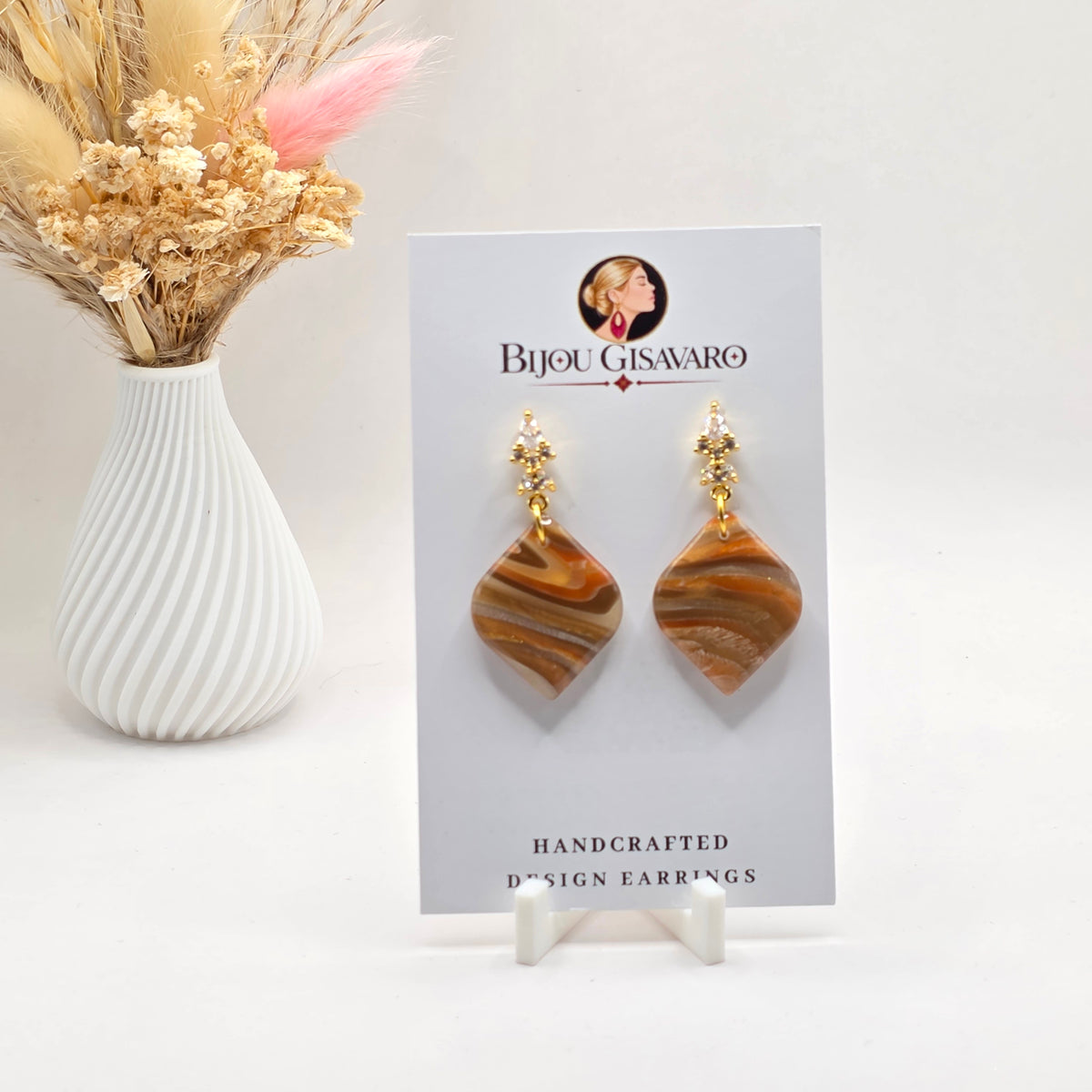 Statement Oorbellen Amber Swirl