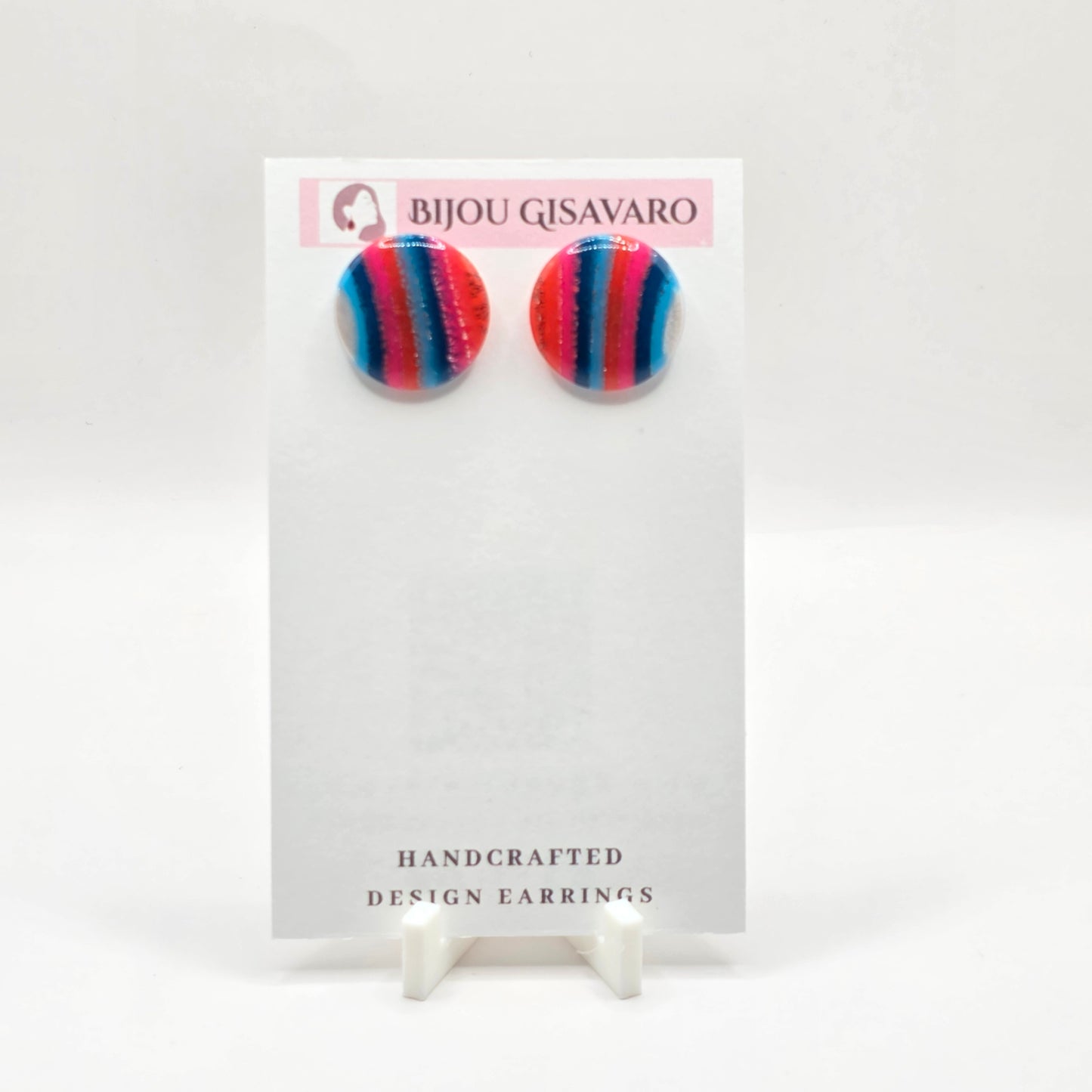 Candy Stripe Studs