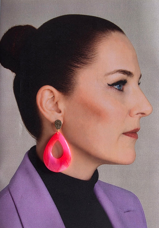 Statement Oorbellen Coral Sunrise