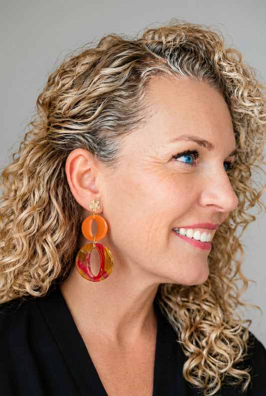 Statement Oorbellen Amber Bloom