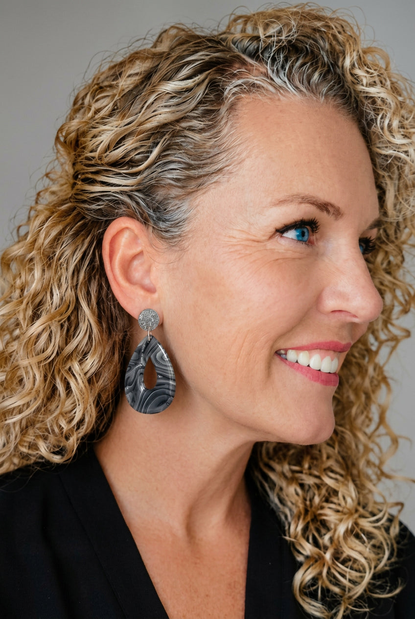 Statement Oorbellen Silver Mist