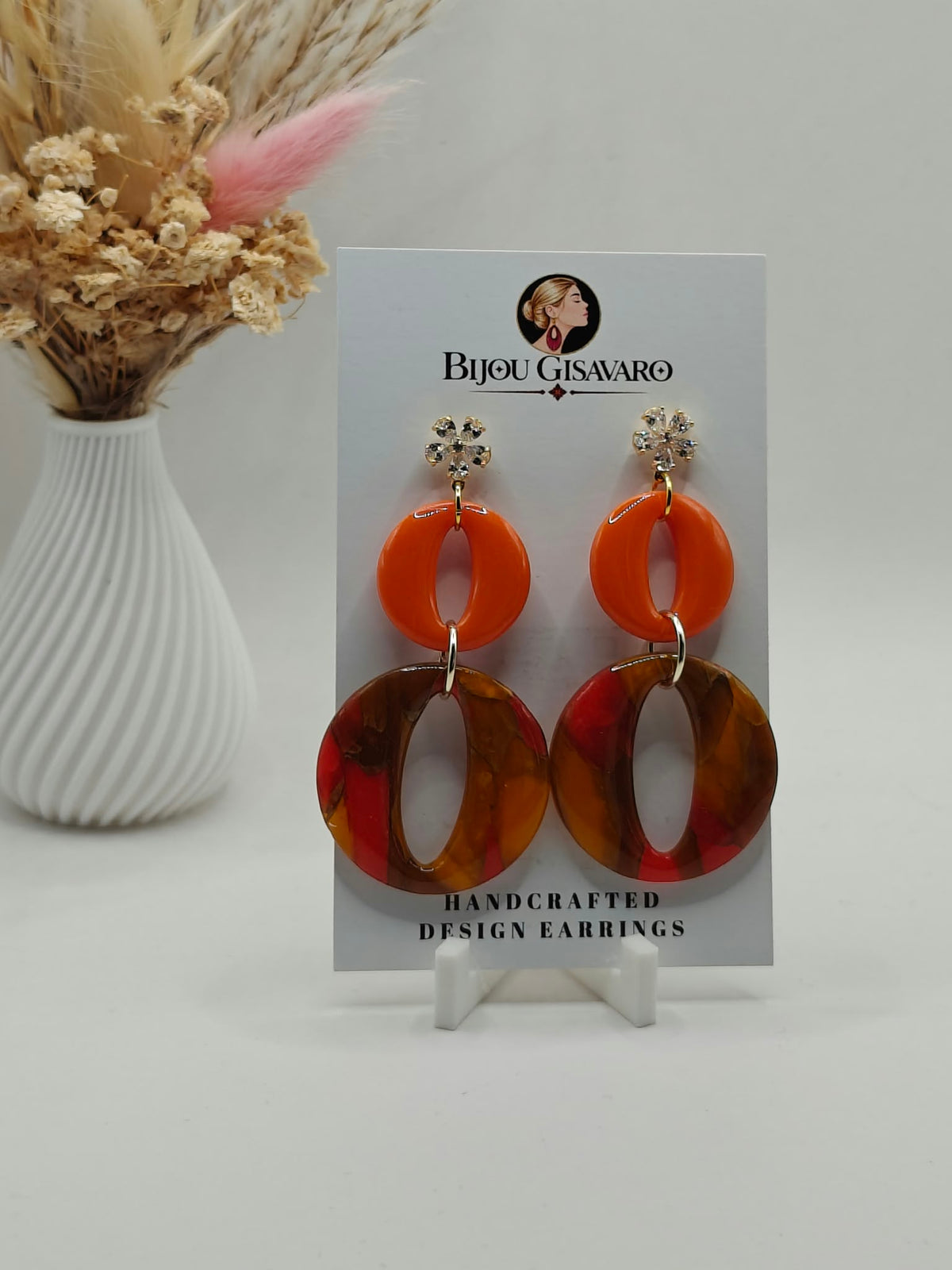 Statement Oorbellen Amber Bloom
