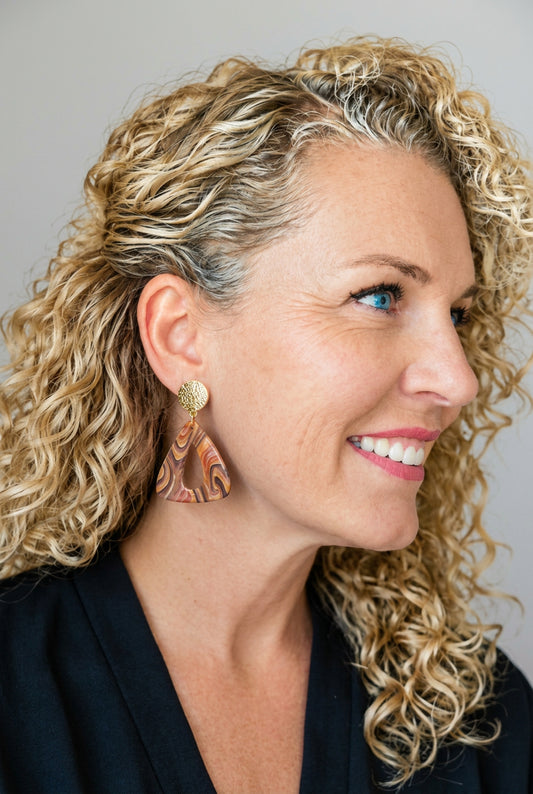 Statement Oorbellen Terra – Bruin