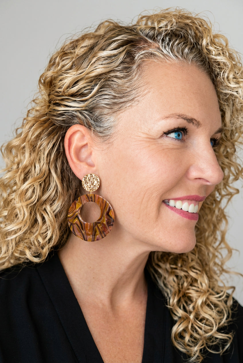 Statement Oorbellen  Savanna – Bruin
