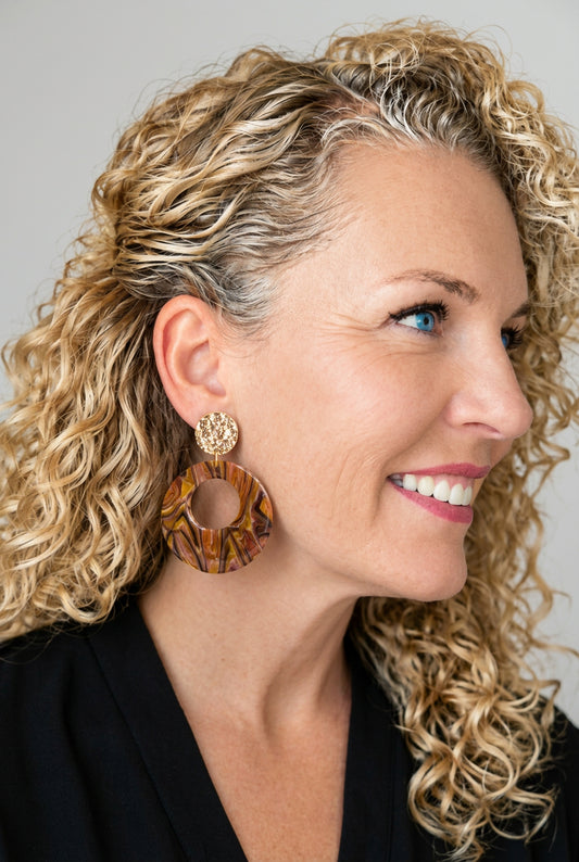 Statement Oorbellen  Savanna – Bruin