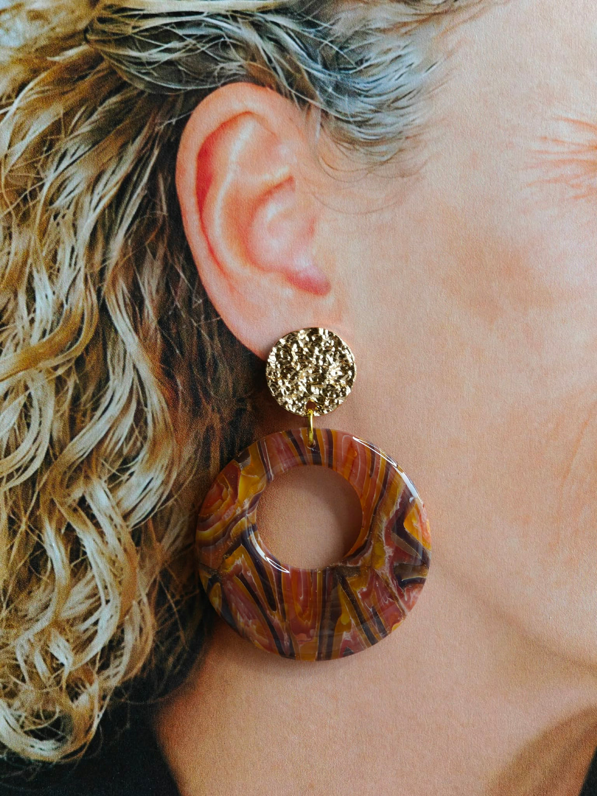 Statement Oorbellen  Savanna – Bruin