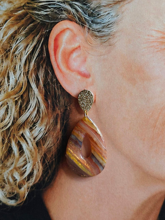 Statement Oorbellen Autumn – Bruin