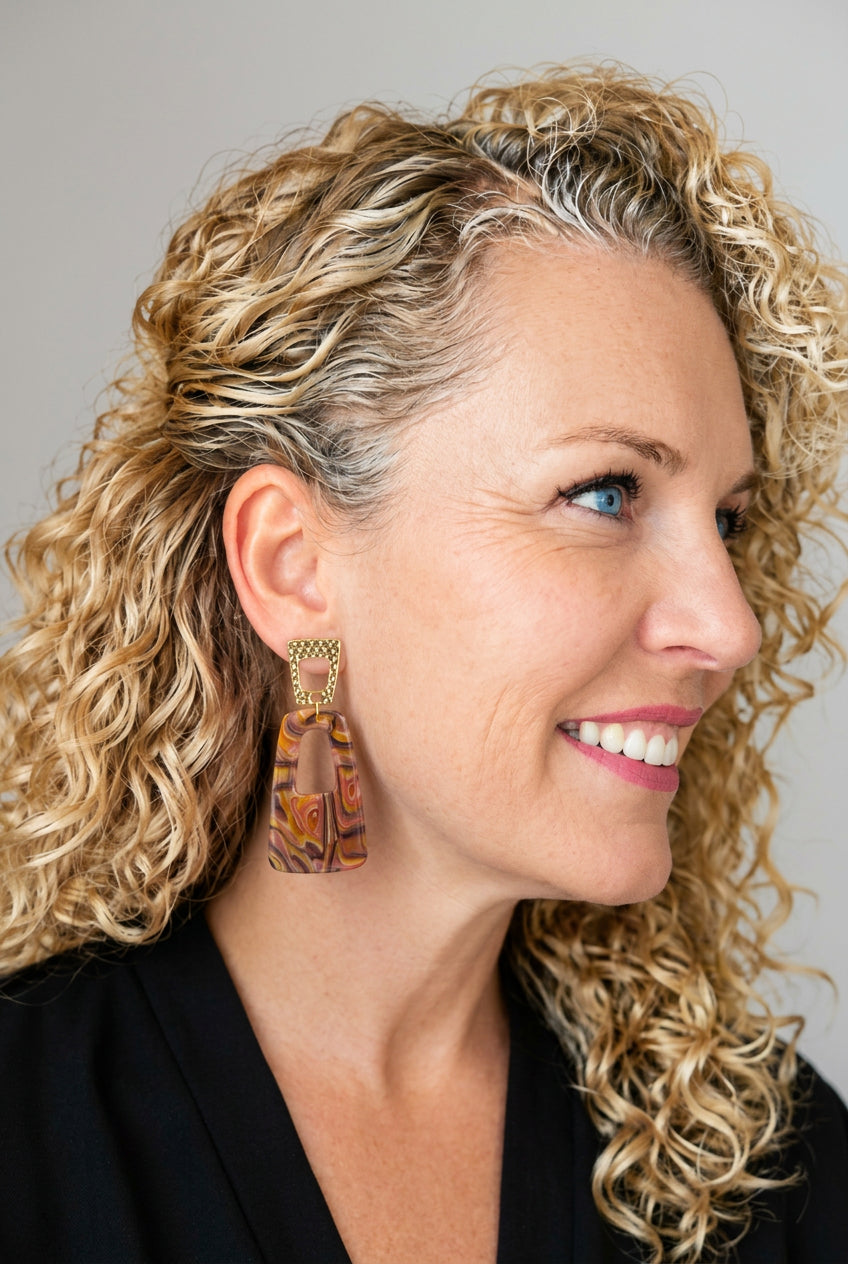 Statement Oorbellen Sienna – Bruin