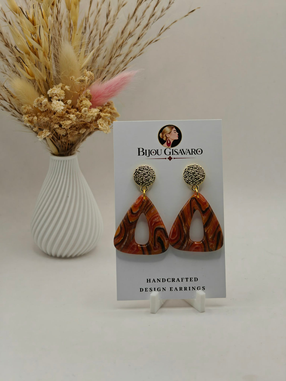 Statement Oorbellen Terra – Bruin