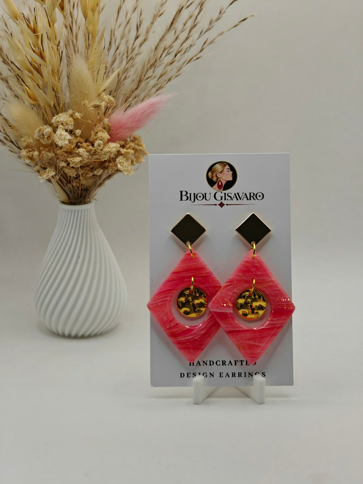 Statement Oorbellen Rosalia – Roze
