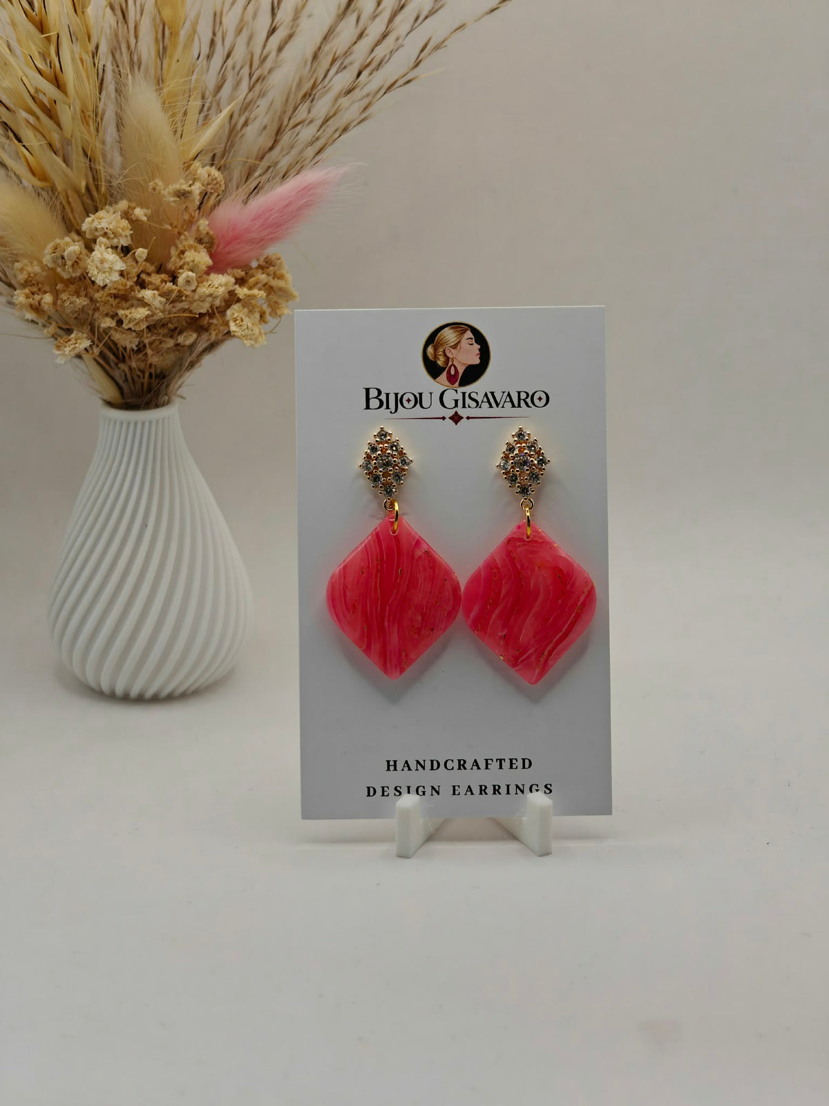 Statement Oorbellen Rosa – Roze