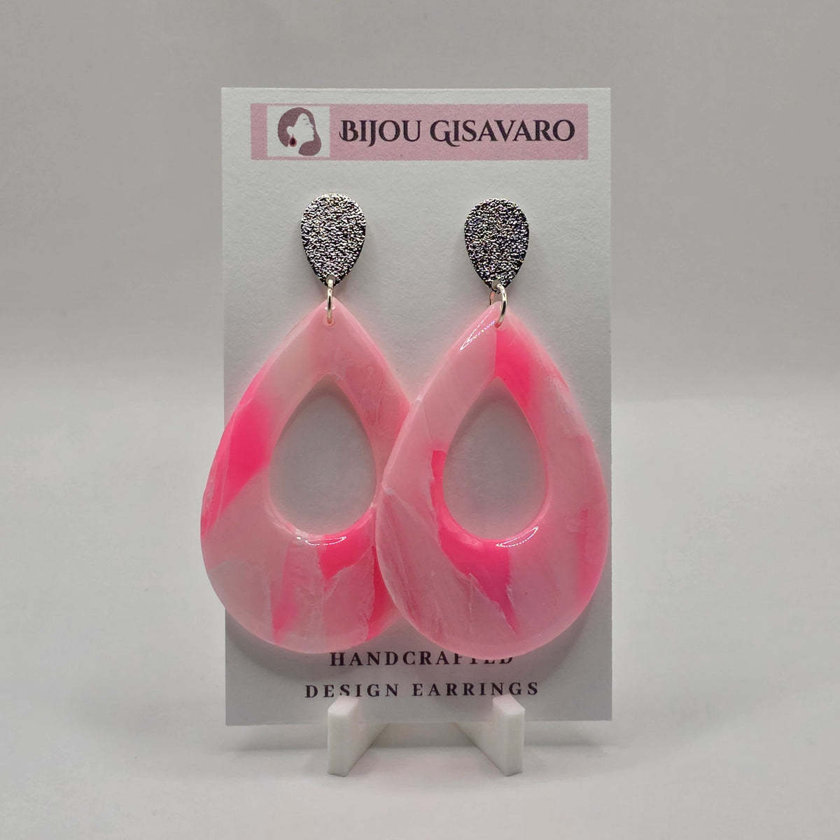 Statement Oorbellen Pink Pearl