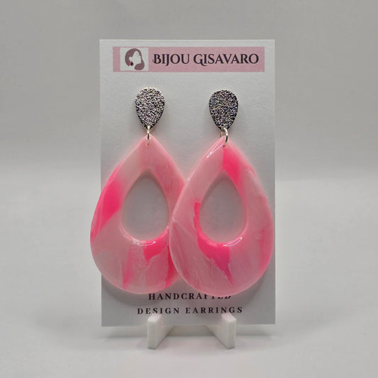 Statement Oorbellen Pink Pearl