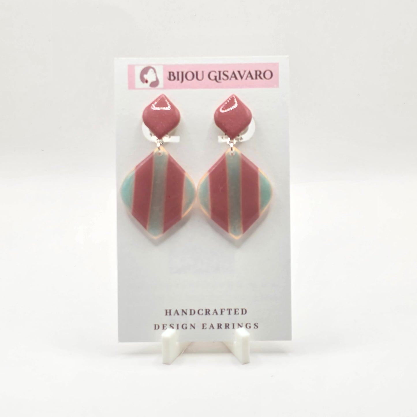 Rose Copper Glow oorclips