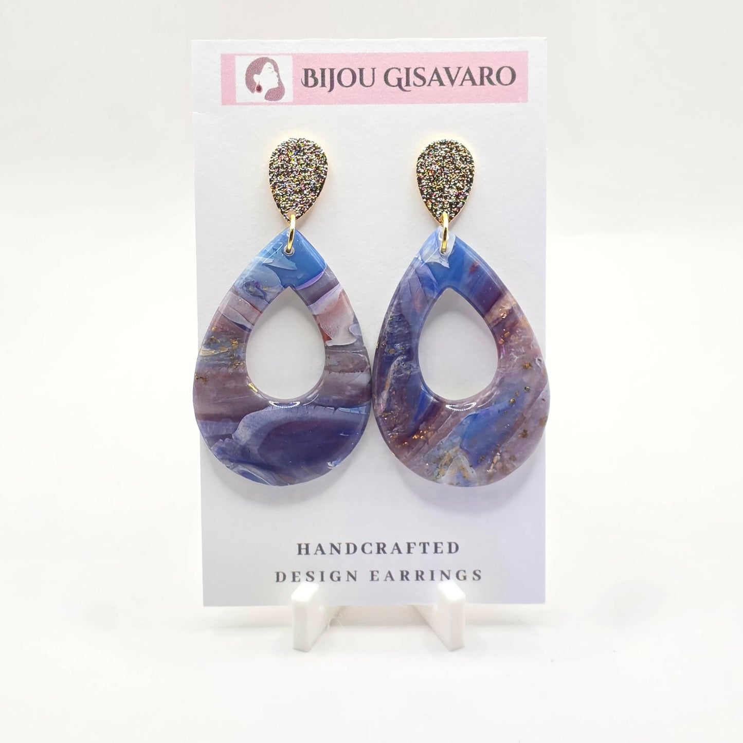 Statement oorbellen Lavender Gold