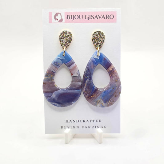 Statement oorbellen Lavender Gold