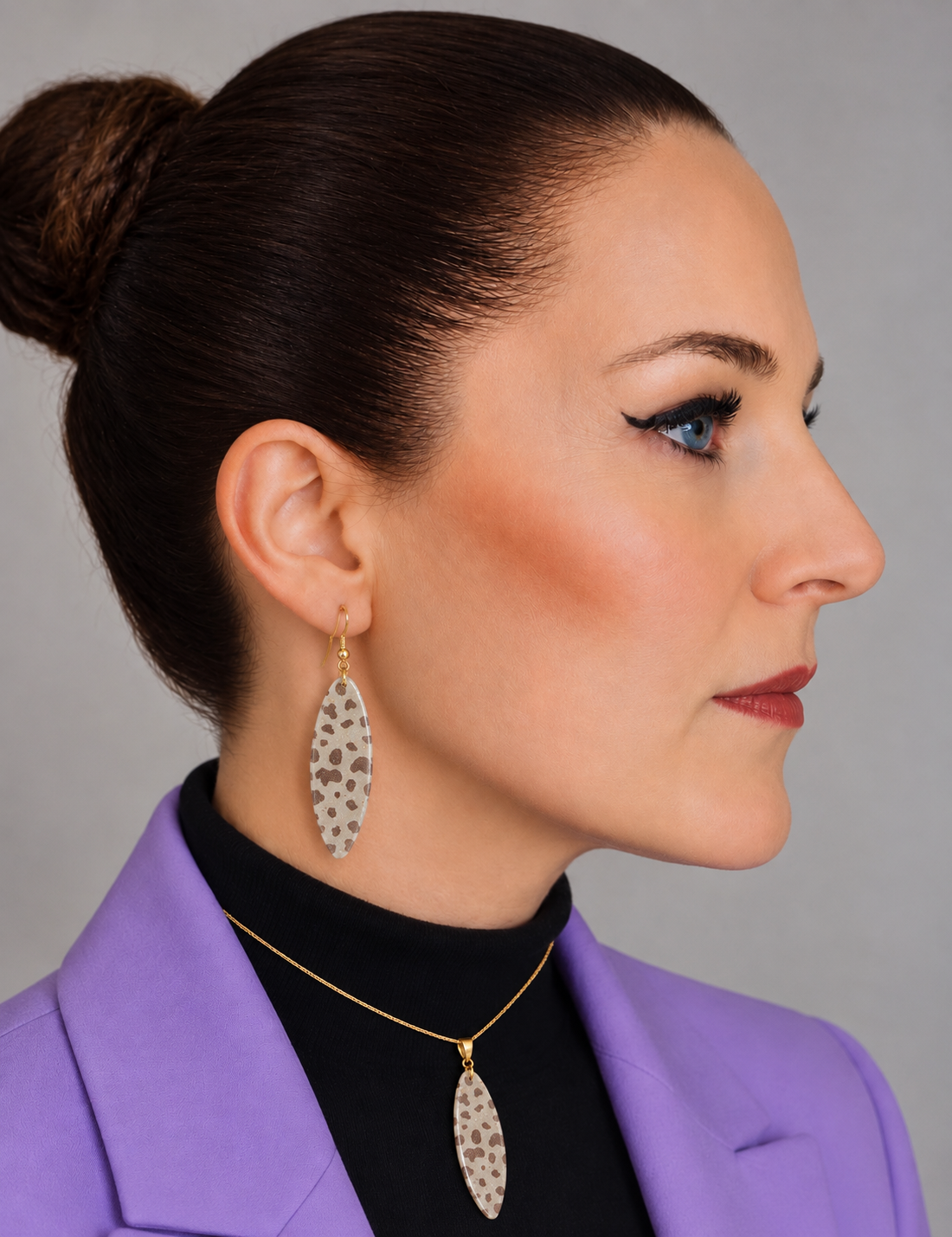 Statement Savannah Print Elegance – Ketting & Oorbellen