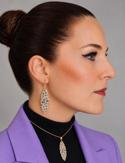 Statement Savannah Print Elegance – Ketting & Oorbellen