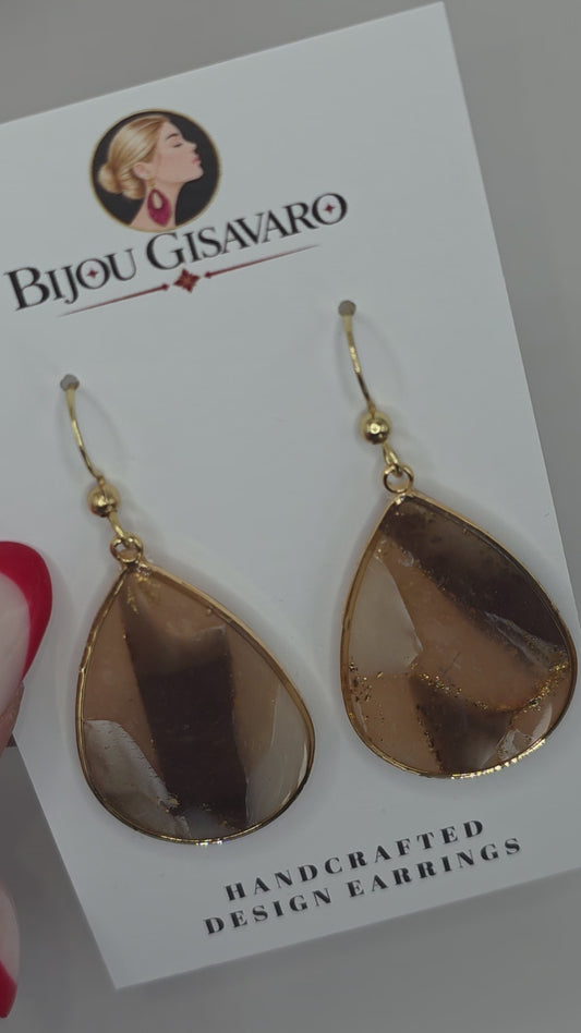 Statement Oorbellen Mocha Gold Drop