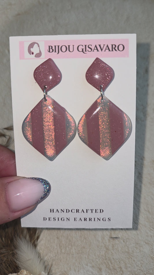 Rose Copper Glow oorclips