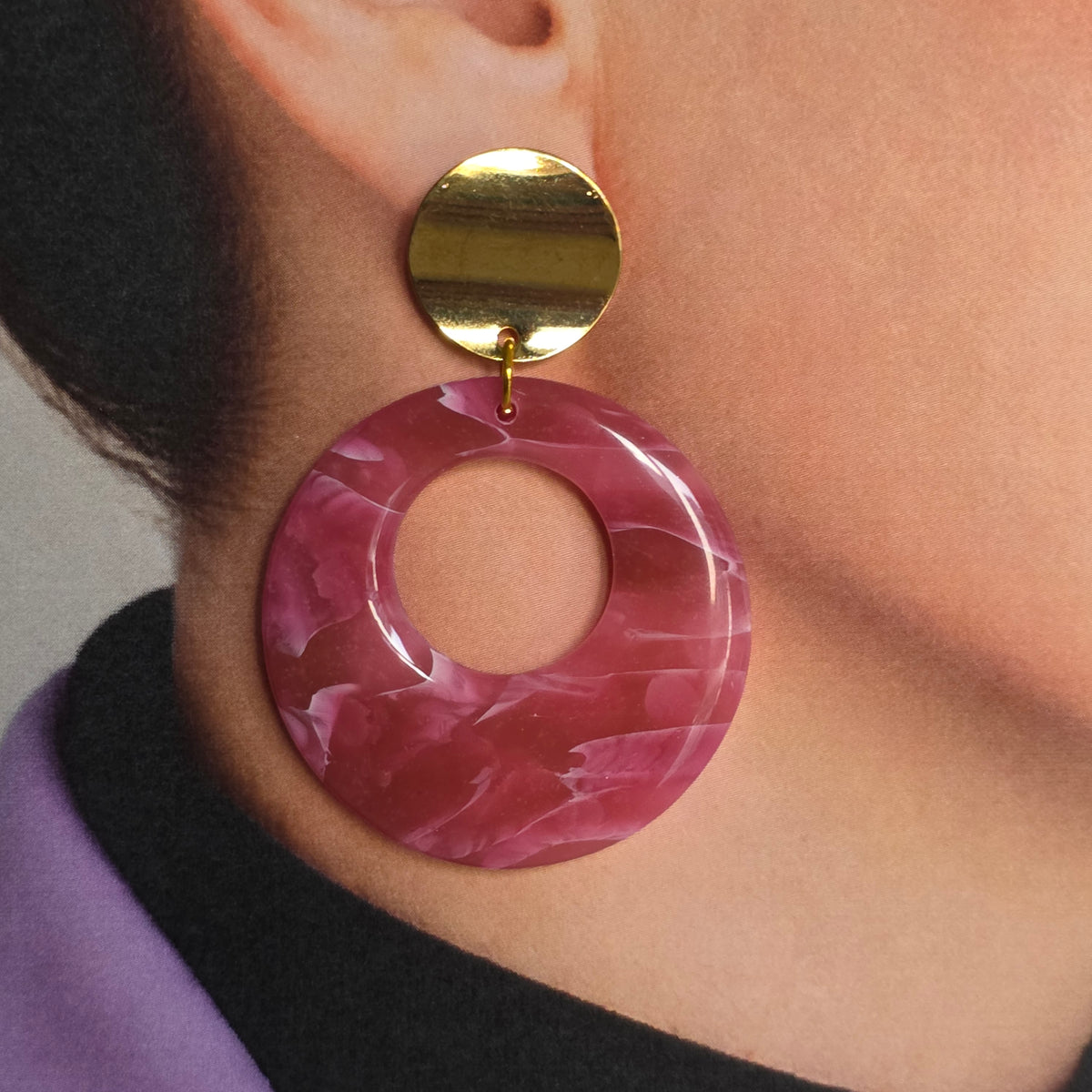 Statement Oorbellen Rose Blossom Glow