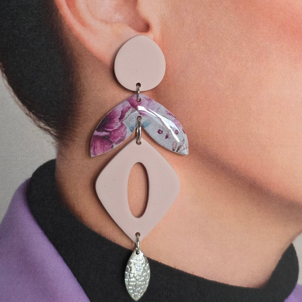 Statement Oorbellen Blush Petals