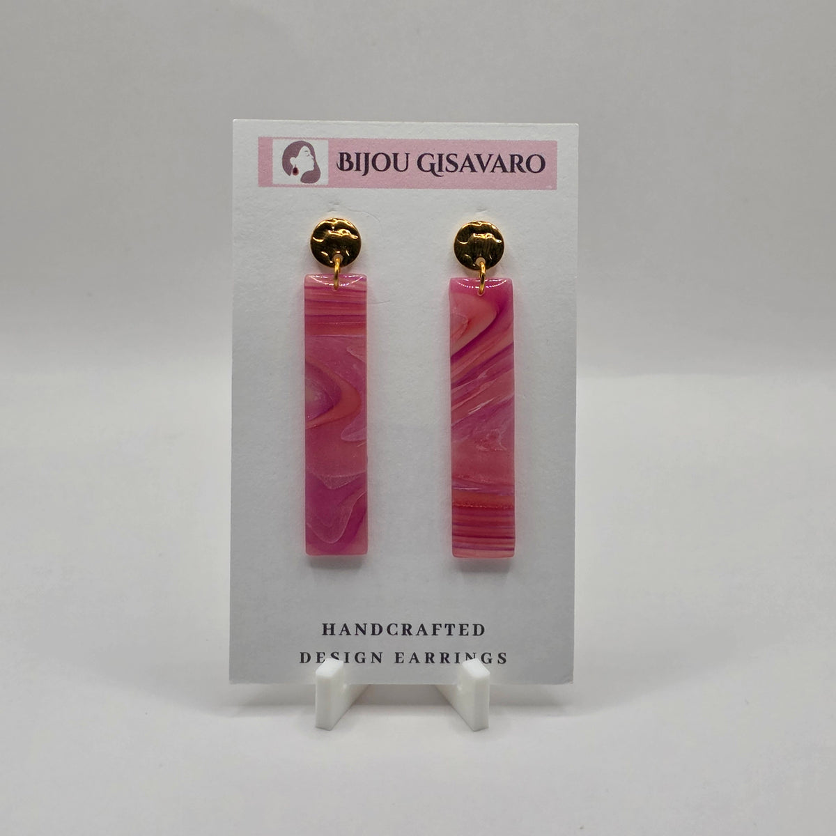Statement Oorbellen Pink Swirl