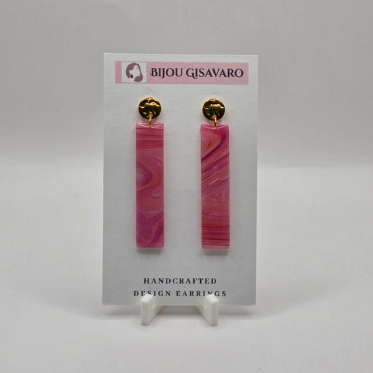 Statement Oorbellen Pink Swirl