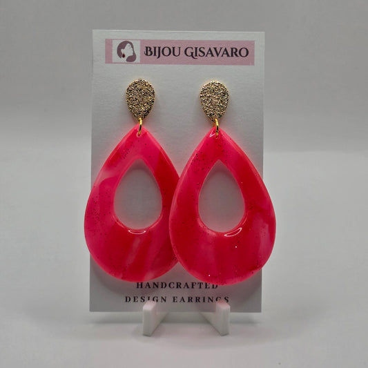 Statement Oorbellen Coral Sunrise