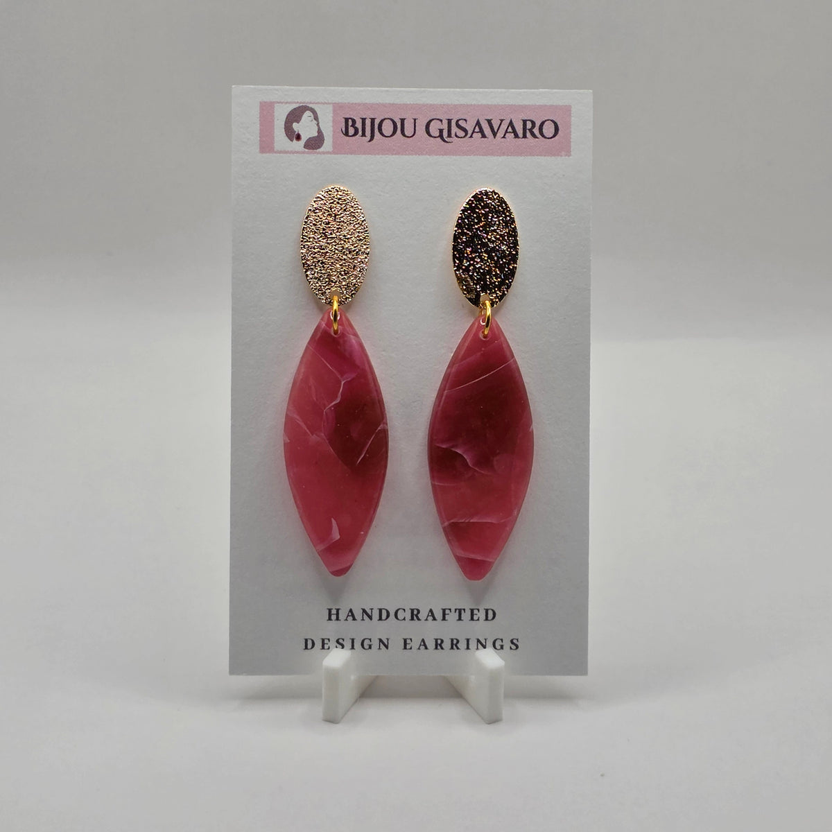 Statement Oorbellen Rose Petal Glow